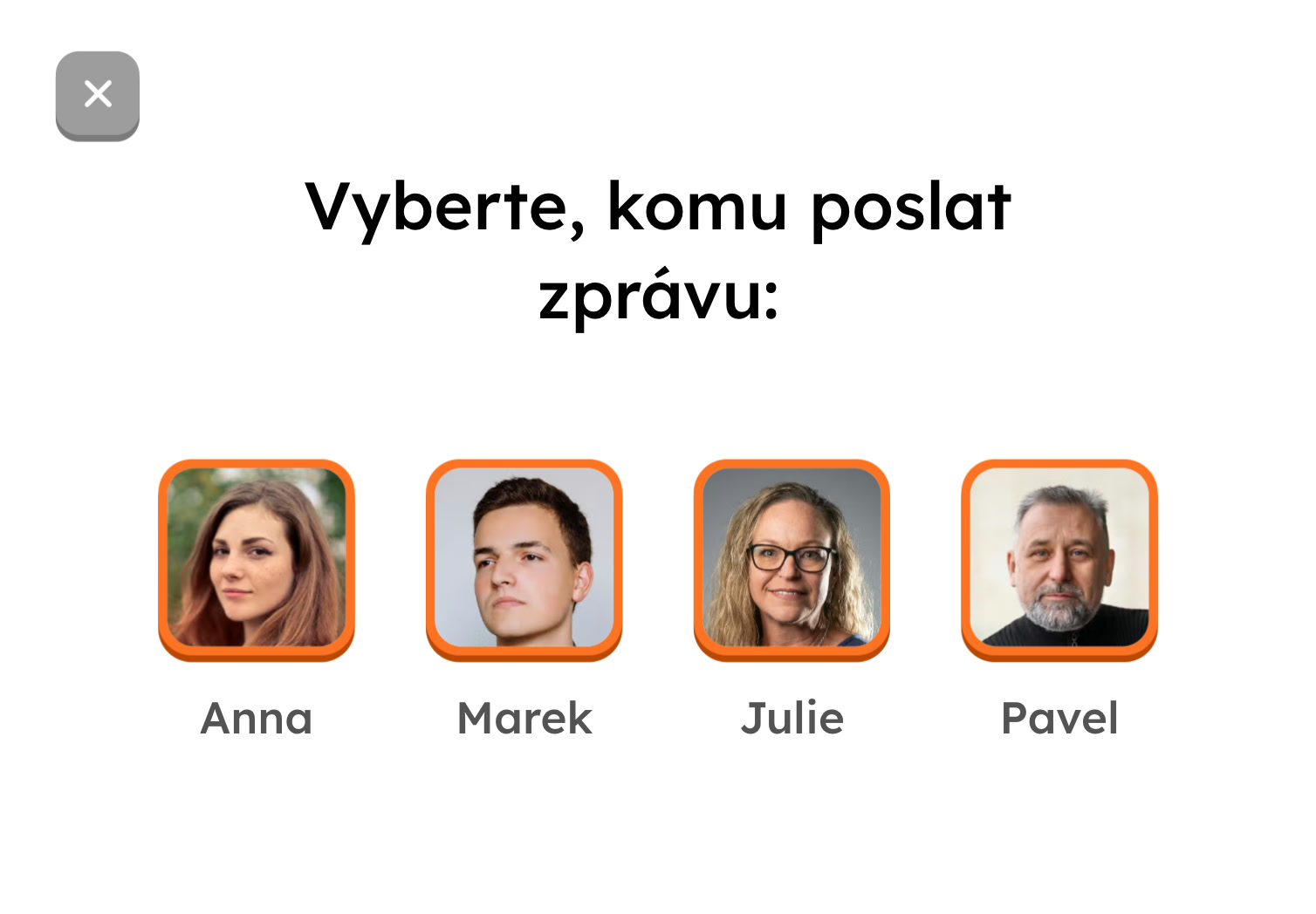 Výběr kontaktu