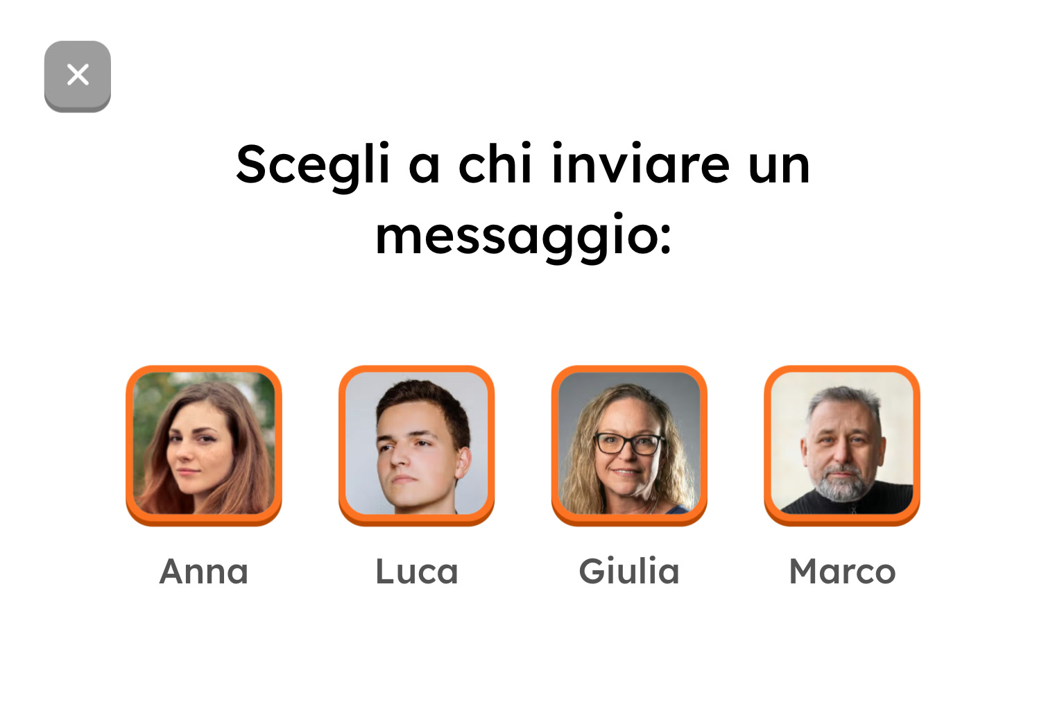 Selezione contatto