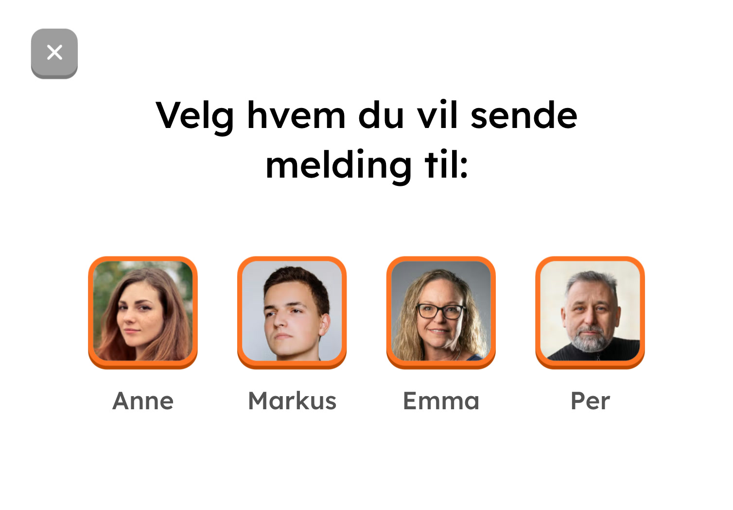 Valg av kontakt