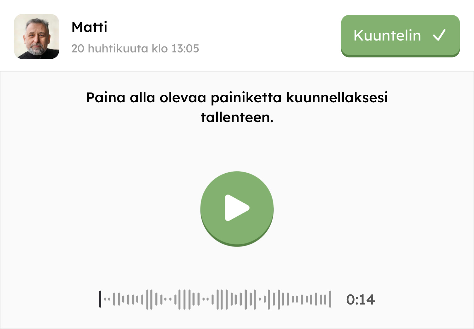 Saapuva ääniviesti