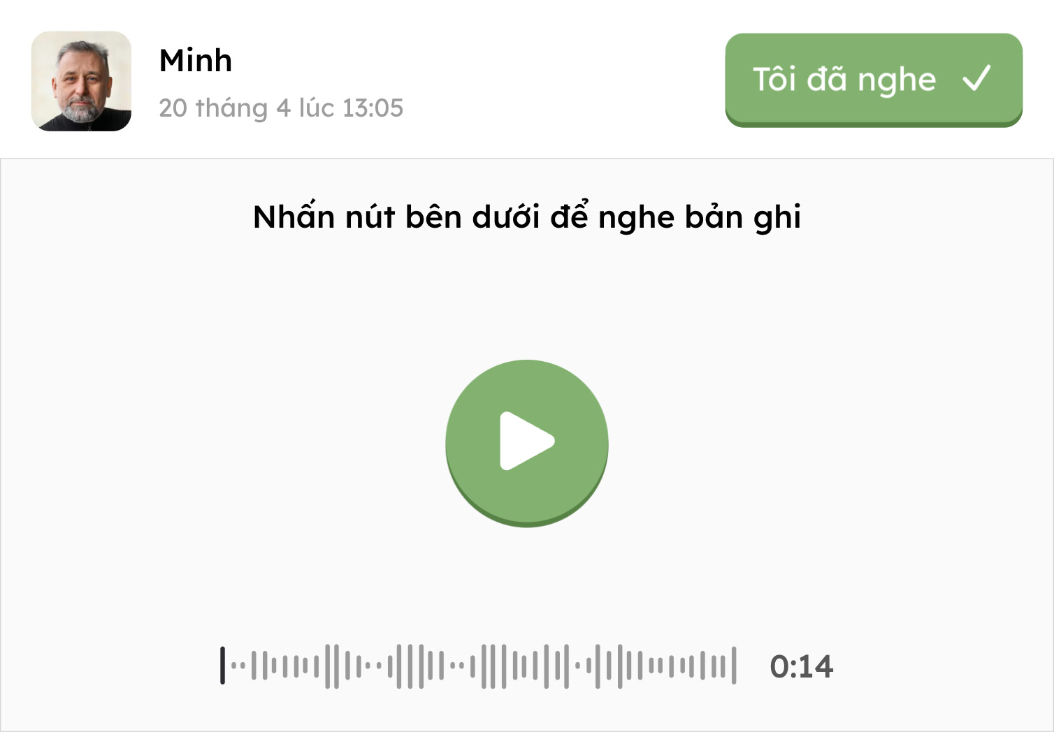 Tin nhắn thoại đến