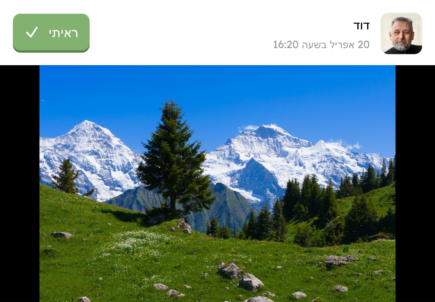 הודעת מדיה נכנסת