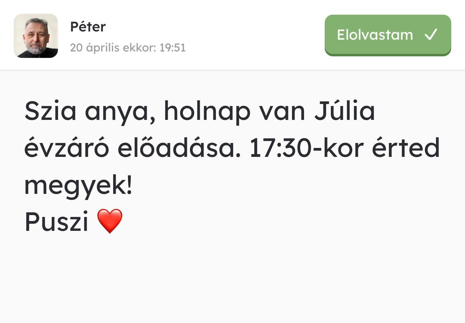Bejövő szöveges üzenet