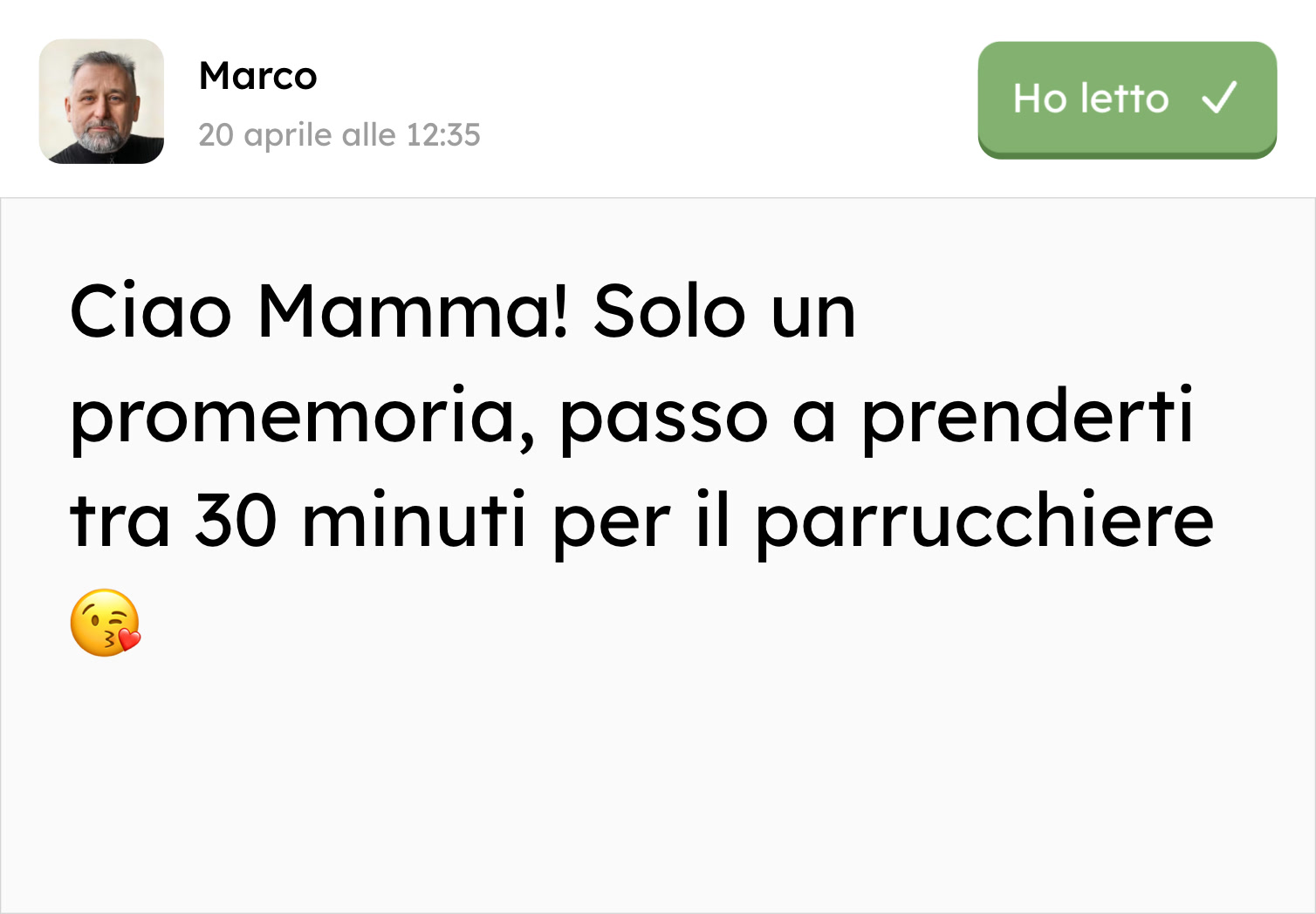 Messaggio di testo in arrivo