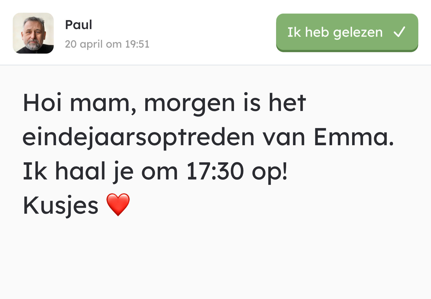 Inkomend tekstbericht