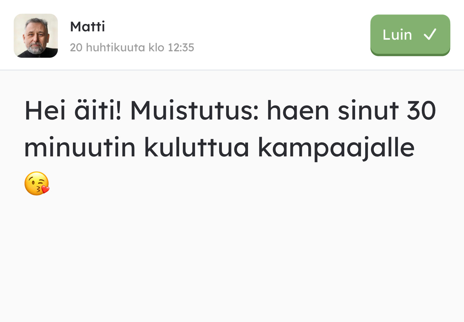Saapuva tekstiviesti