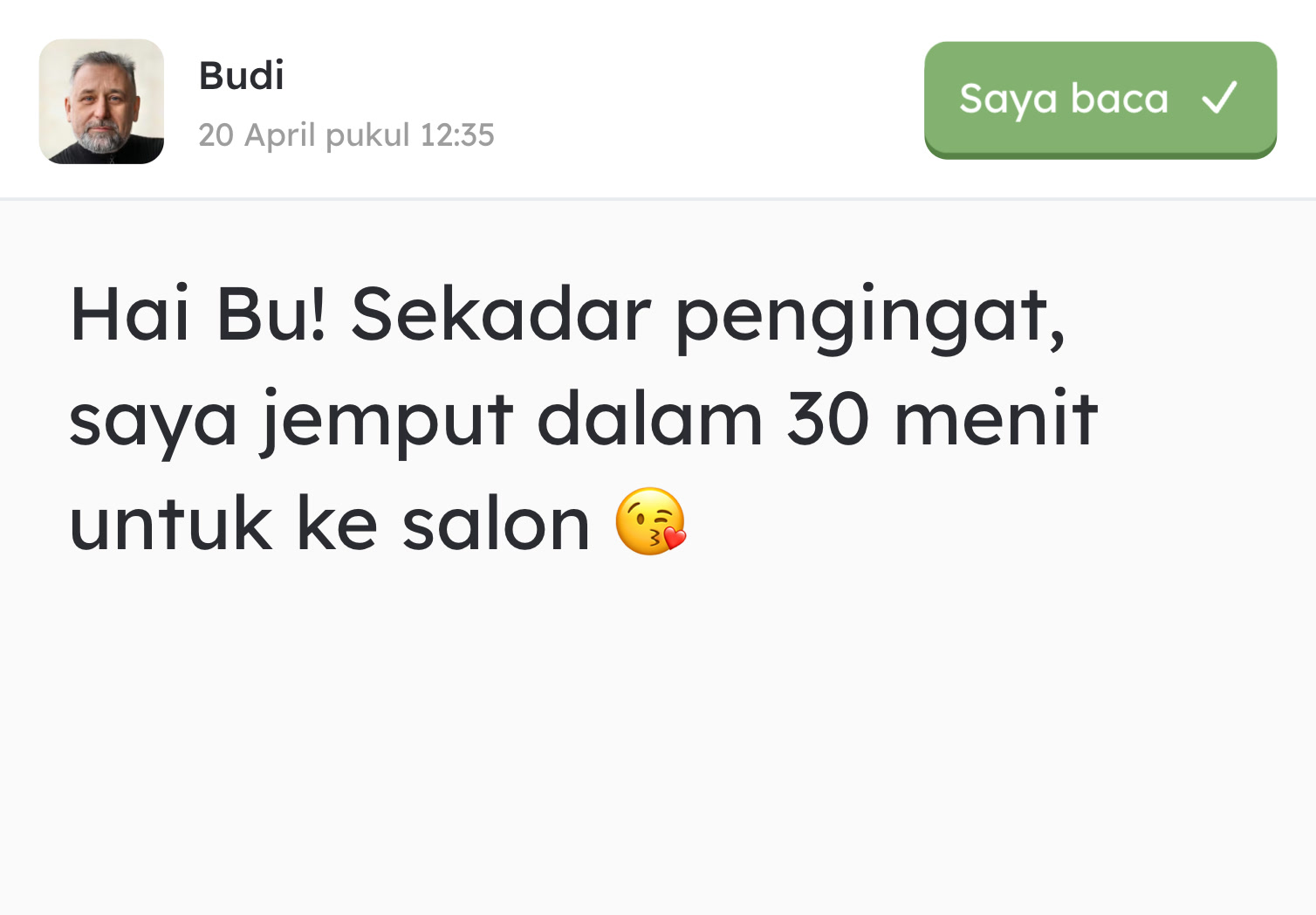 Pesan teks masuk