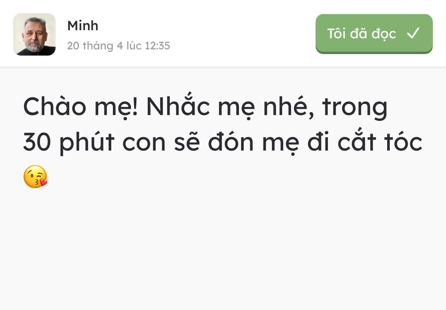 Tin nhắn văn bản đến