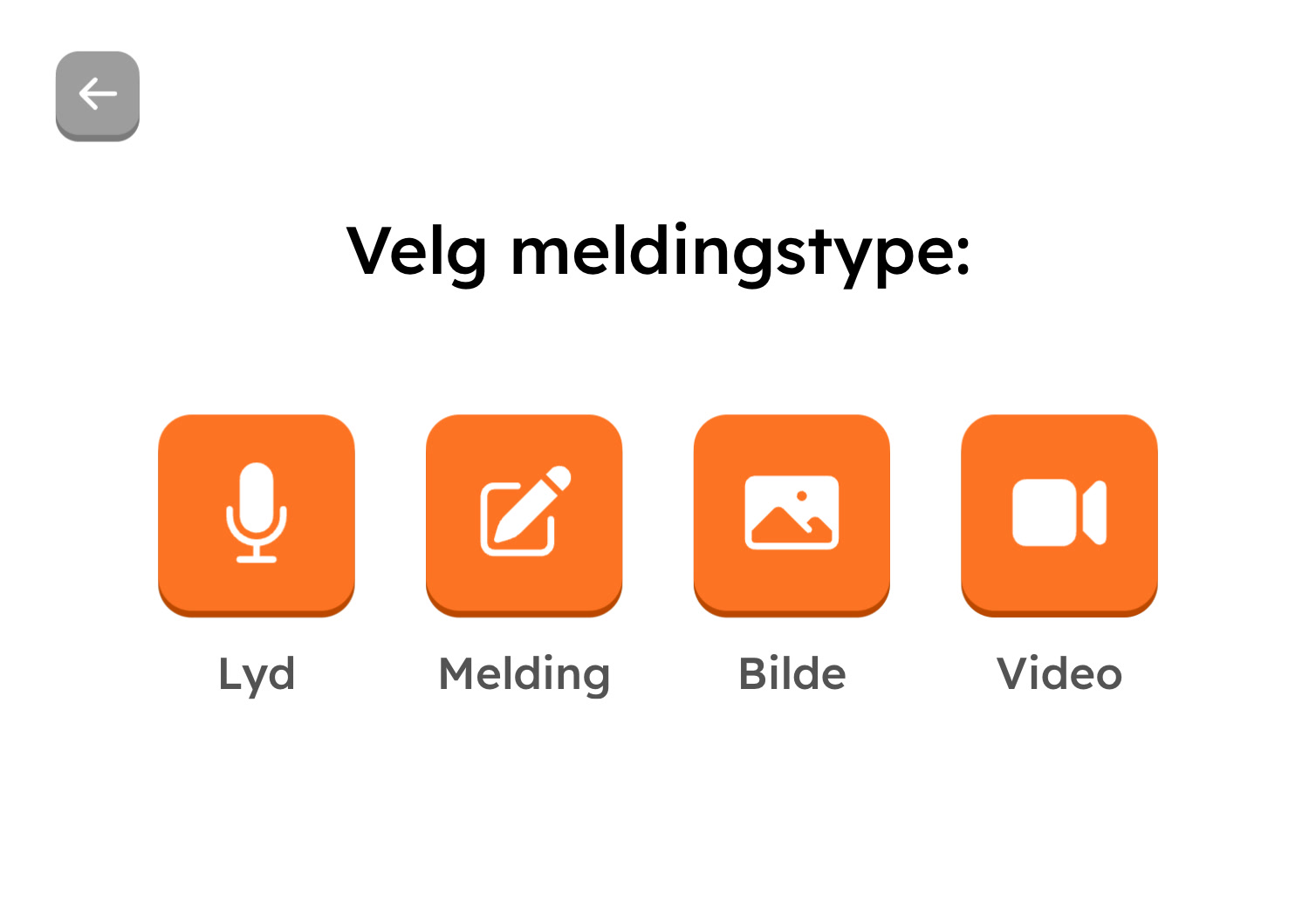 Valg av meldingstype