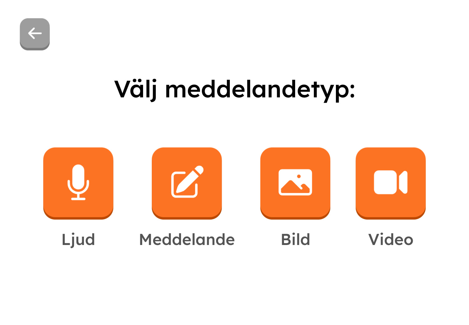 Val av meddelandetyp