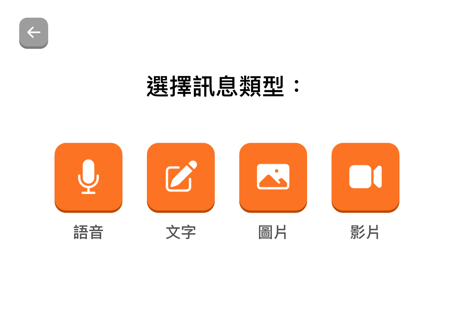選擇訊息類型