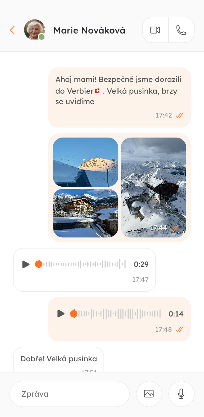 Posílat zprávy