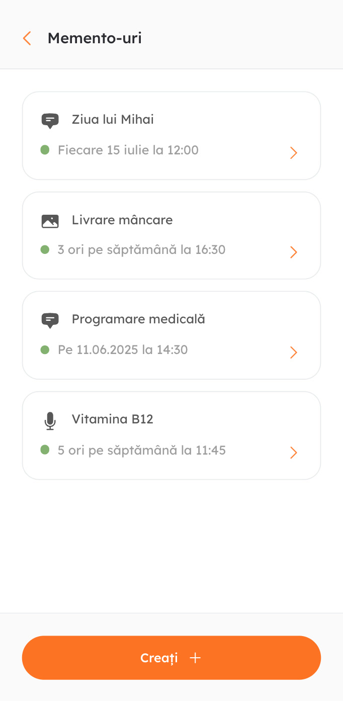 Setează memento-uri