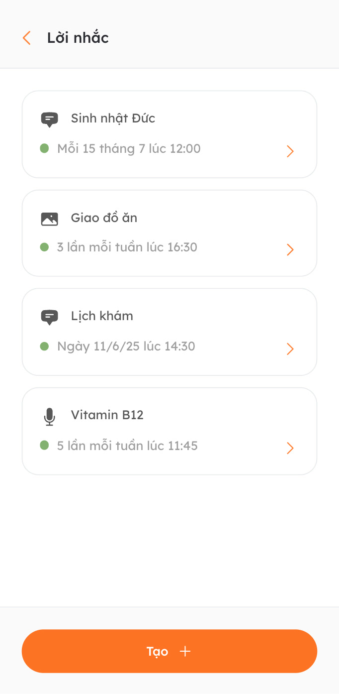 Đặt lời nhắc