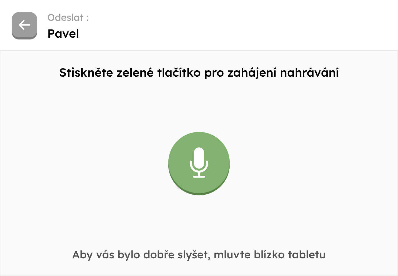Odesílání hlasové zprávy