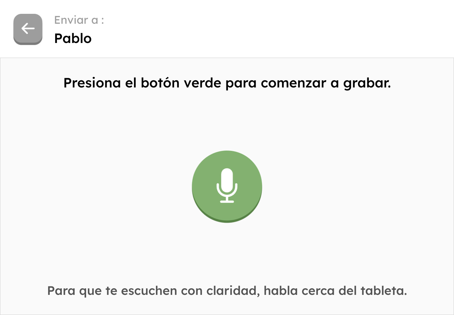 Envio de mensaje de audio