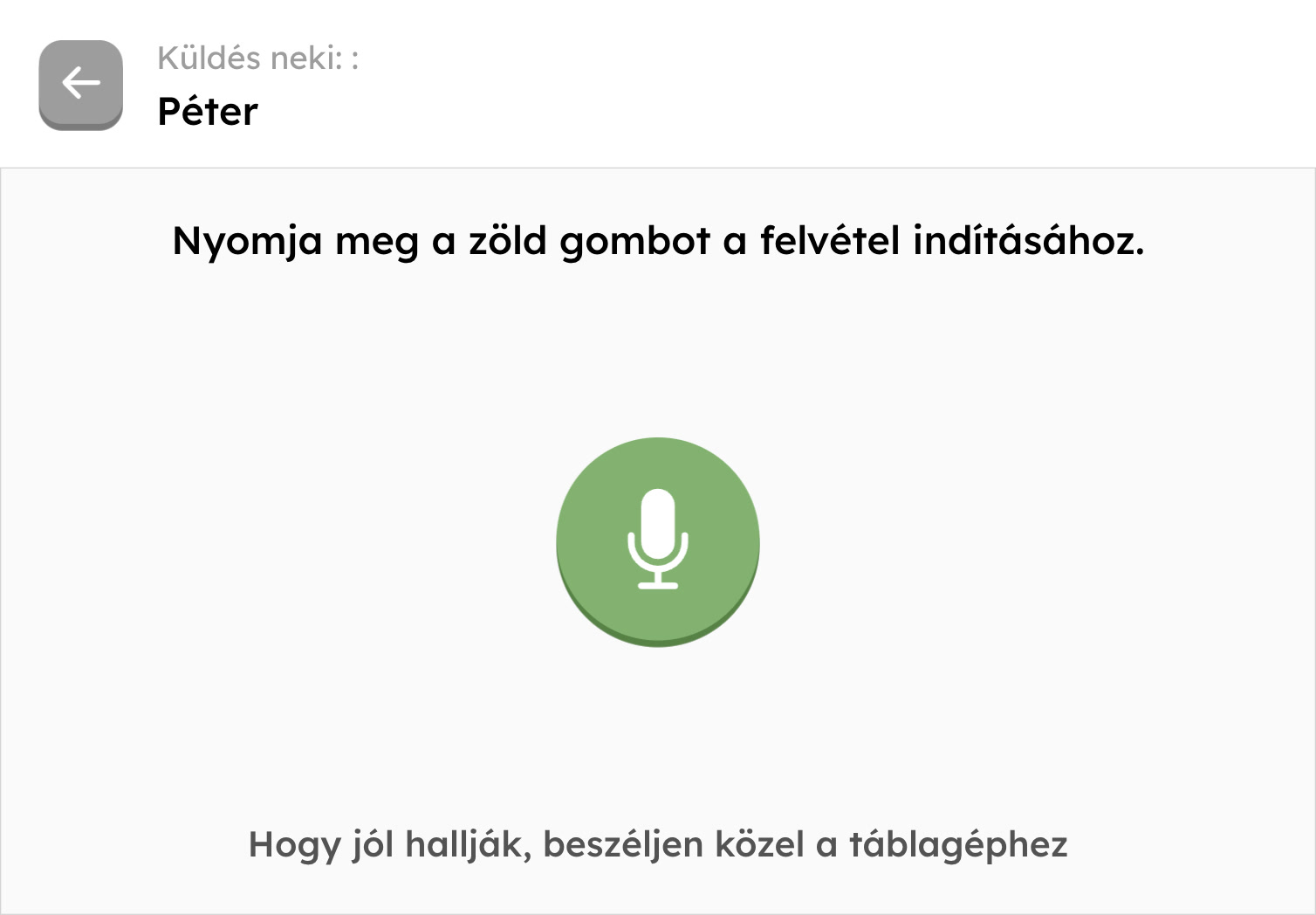 Hangüzenet küldése
