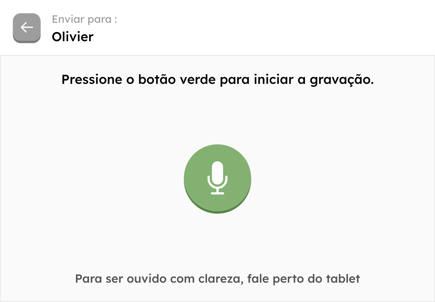 Envio de mensagem de audio
