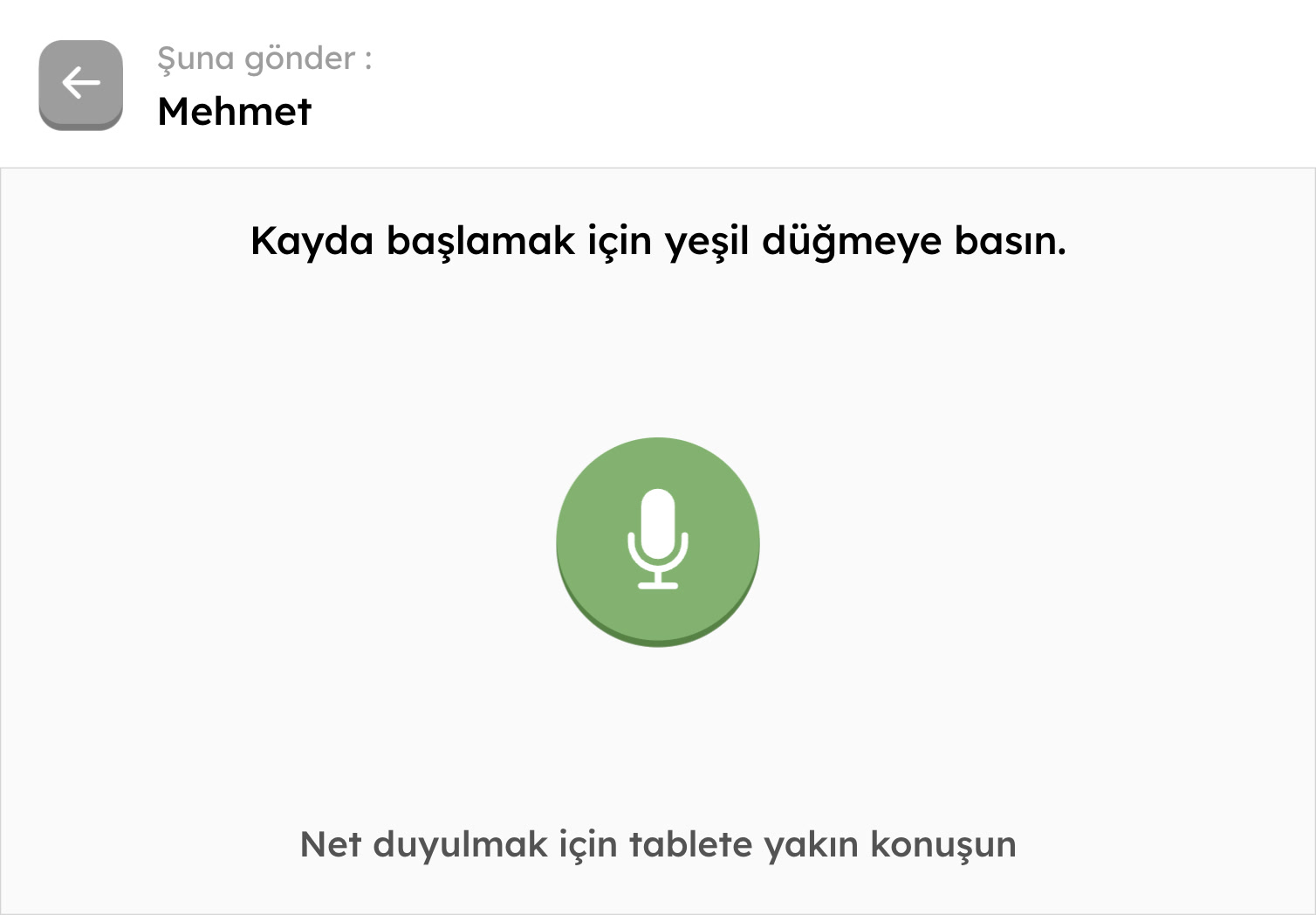 Sesli mesaj gönderme