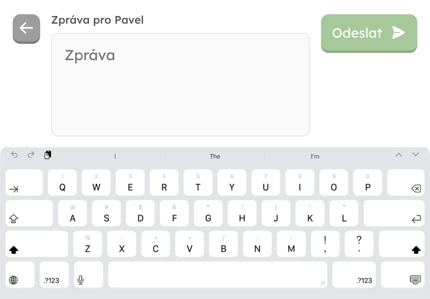 Odesílání textové zprávy