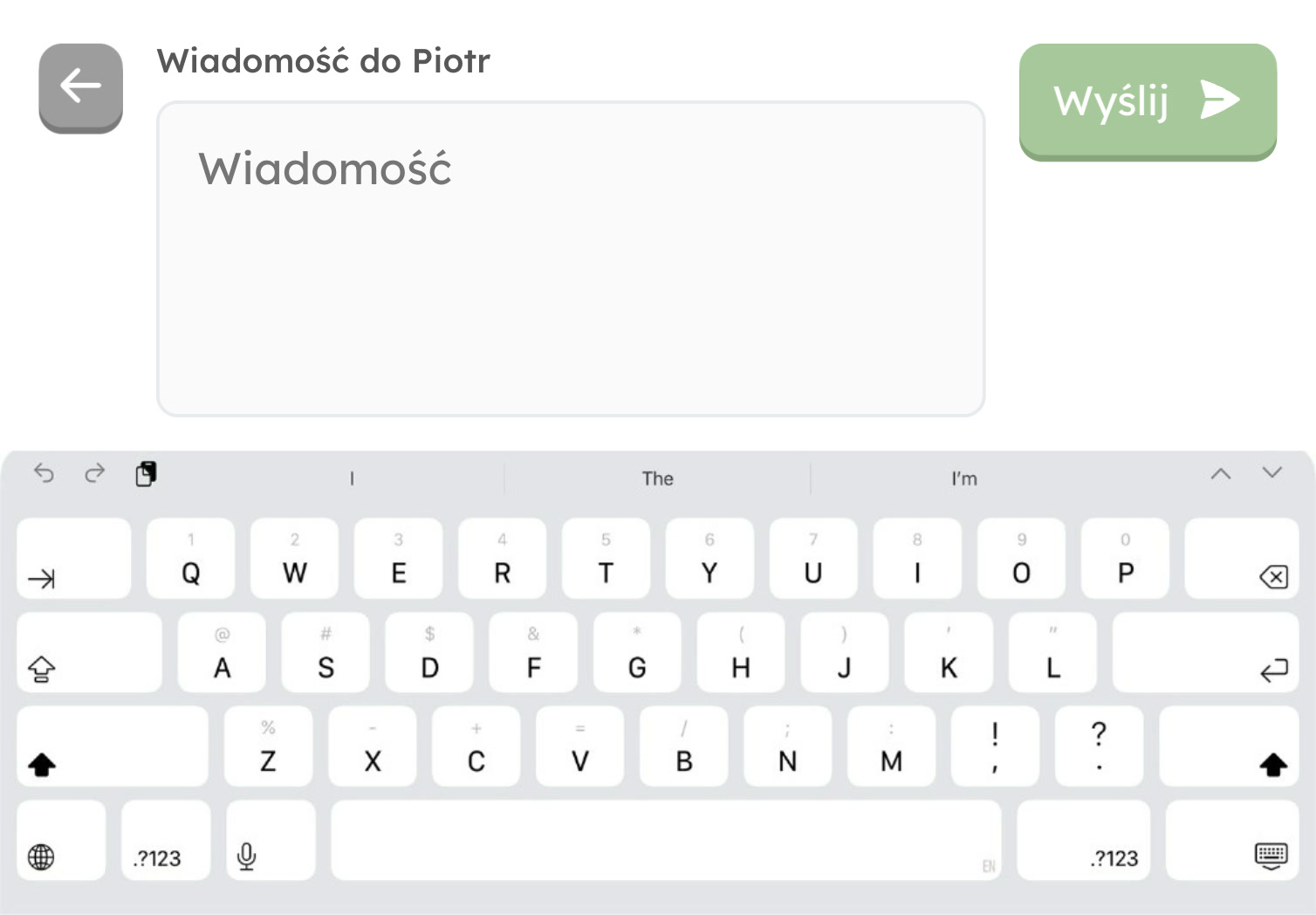 Wysyłanie wiadomości tekstowej