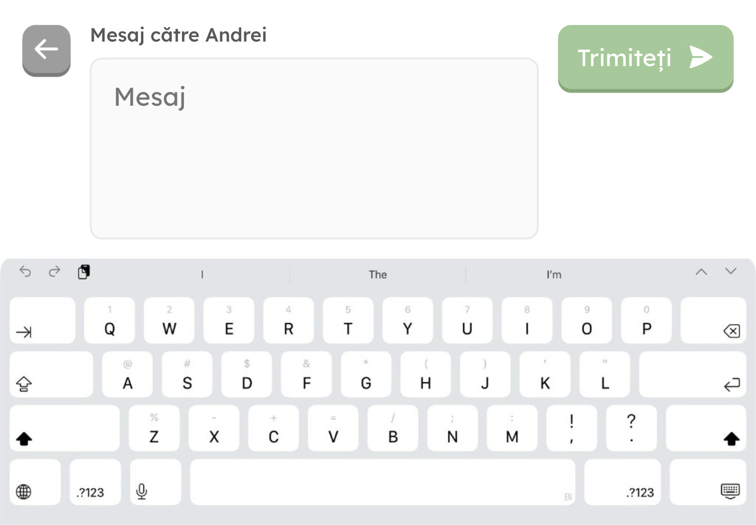 Trimitere mesaj text
