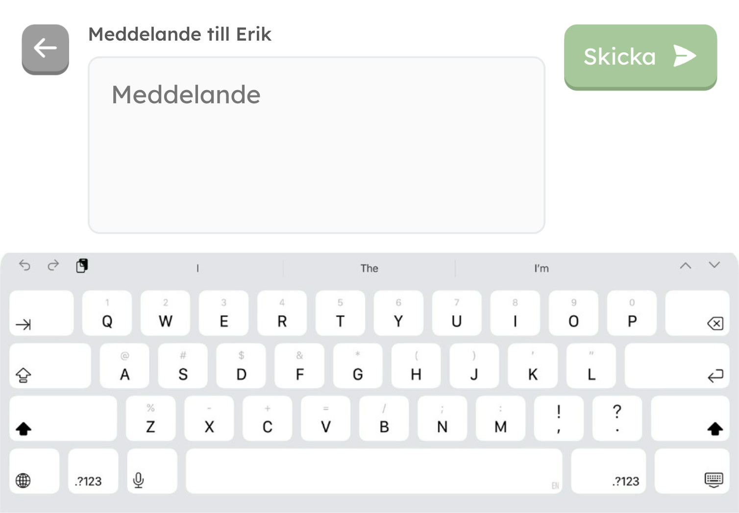 Skickar textmeddelande