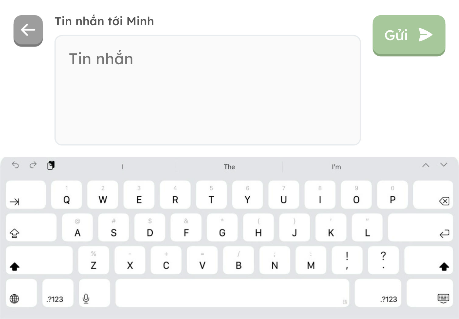 Đang gửi tin nhắn văn bản